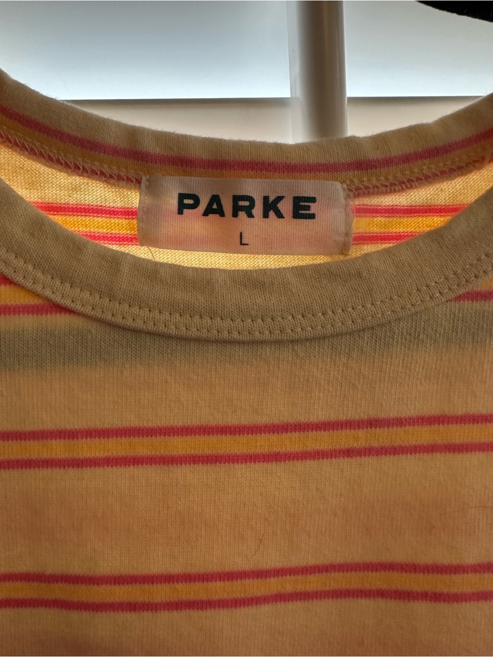 Parke Yellow Stripe Crewneck Tee - Picture 2 of 2